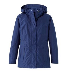 L.L. Bean H2OFF Navy Blue Rain Jacket - Hooded - Mesh Lined - XL Regular